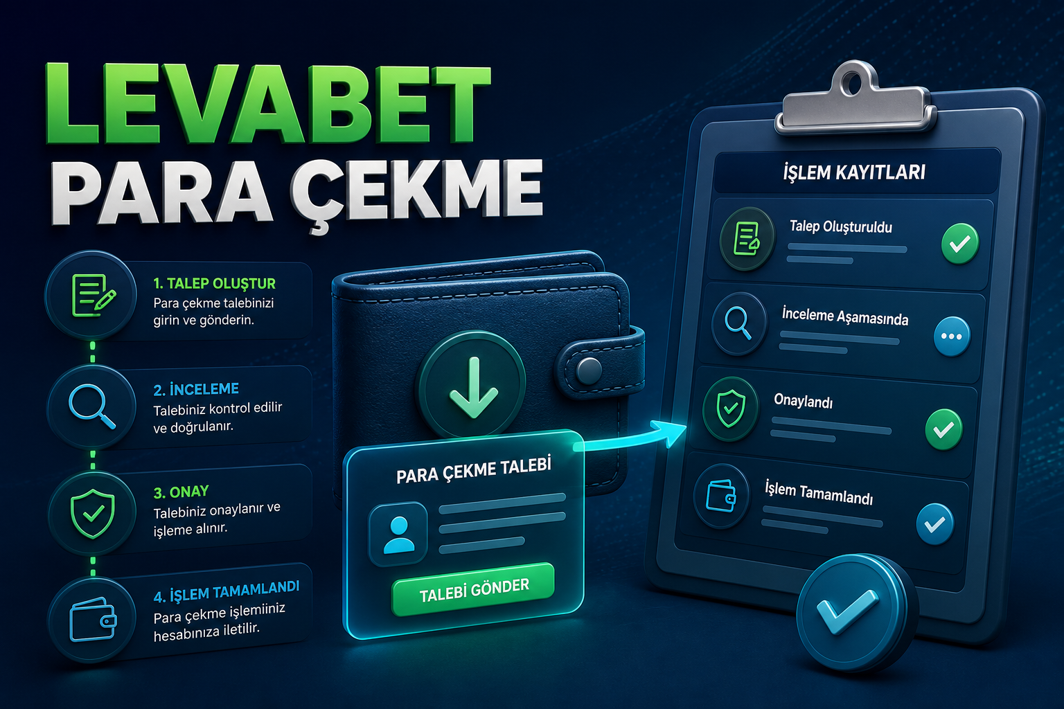 Levabet para çekme talebi, hesap kontrolü ve işlem takibi rehberi